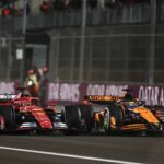 Duel Ferrari dan McLaren di tikungan GP F1 2025